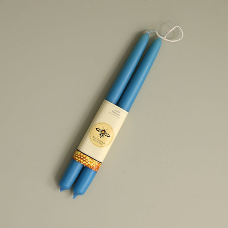 Big Dipper Beeswax Taper Candles / 12" Sky Blue