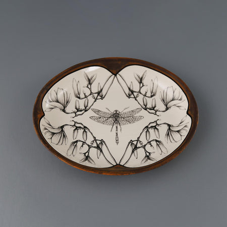 Laura Zindel Small Serving Dish / Dragonfly Magnolia