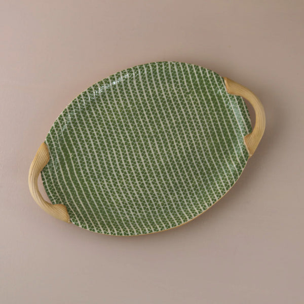 Terrafirma Handled Small Oval Platter / Strata / Citrus