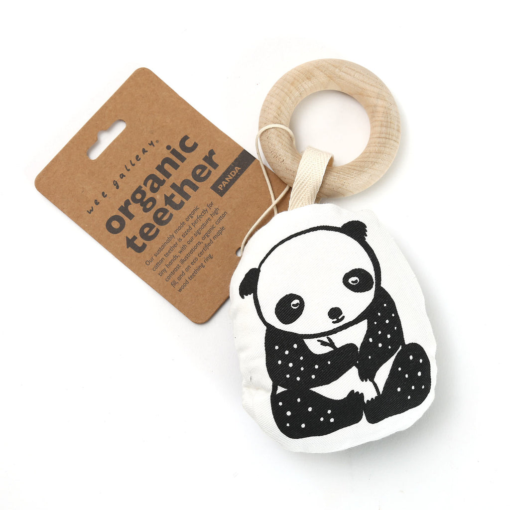 Organic Cotton Teether Toy / Panda