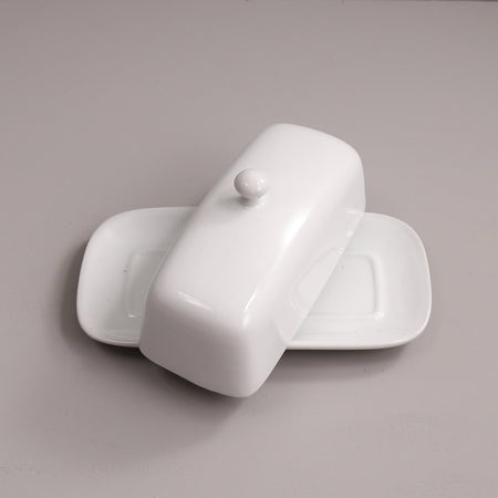 Ceramic Butter Dish / White