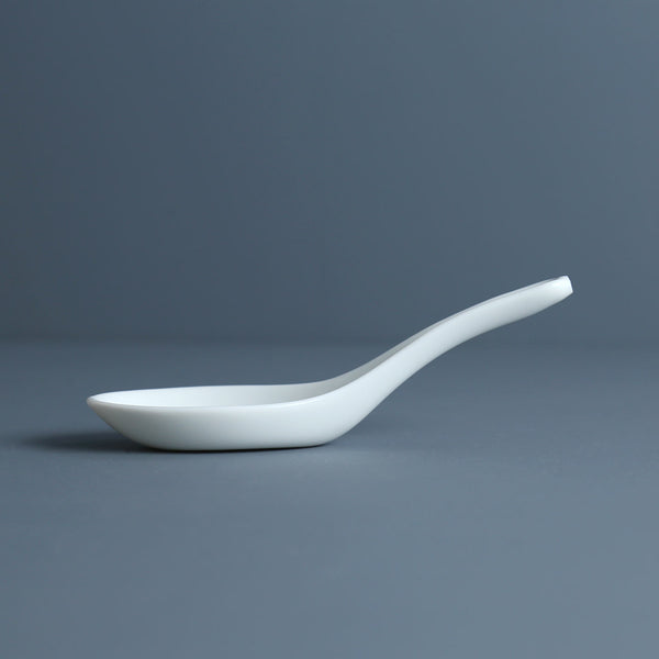 White Porcelain Soup Spoon