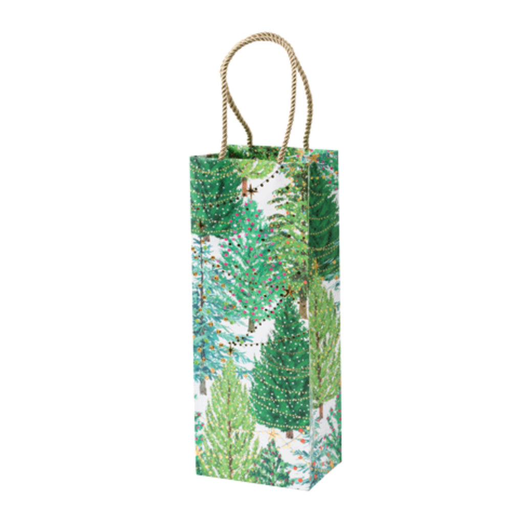 Designer Gift Bag / Christmas Tree With Lights Bottle Bag
