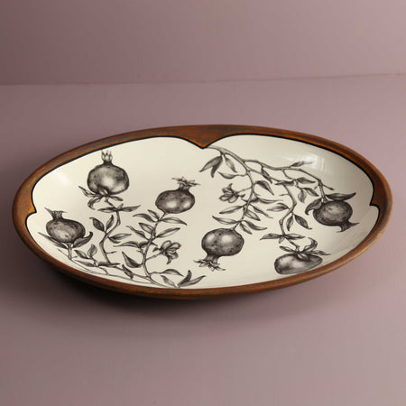 Laura Zindel Small Oval Platter / Pomegranate