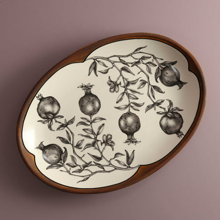 Laura Zindel Small Oval Platter / Pomegranate